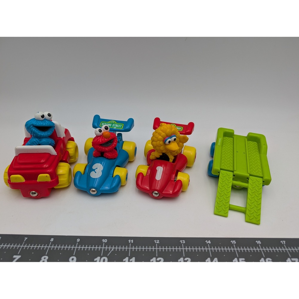 Tyco Sesame Street Toy Cars Elmo Big Bird Cookie Monster‎ 1997 Lot Magnet
